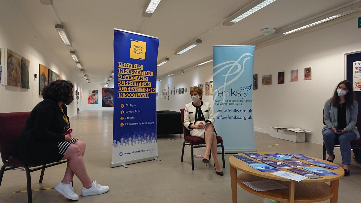 Nicola Sturgeon Visit to Citizens' Rights Project and Feniks