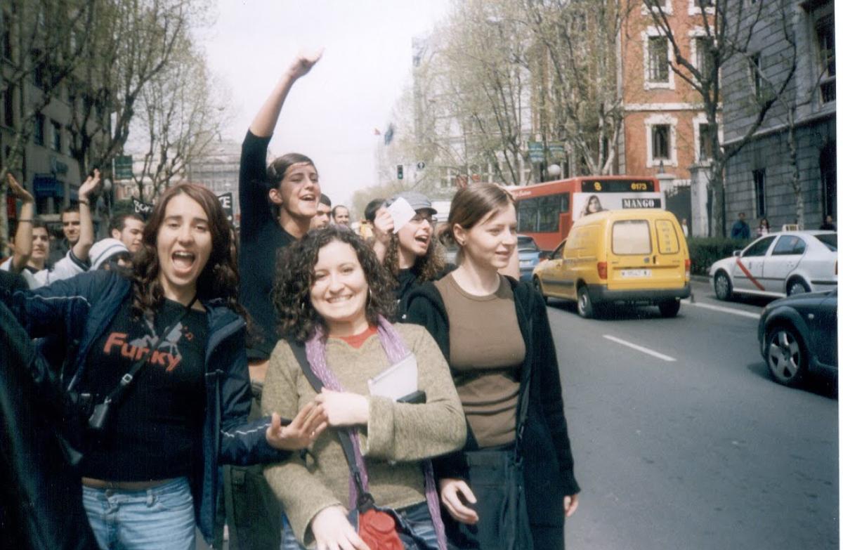 No a la guerra protest in Madrid, 2004. Protest against the war in Iraq. Author Adrian Lago Alberquilla